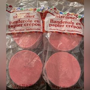 4~ Baby Pink Crepe Streamer Rolls 70 ft EA